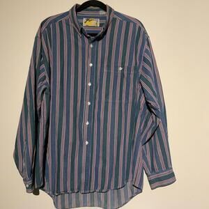 Creative Edge Vintage 90s Button Up Shirt Xl Long Sleeve Made In Hong Kong